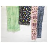 Four vintage scarves