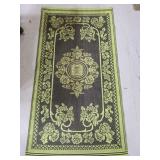 Woven fiber outdoor rug