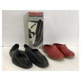 Pair of slip on shoes & pair of weather fashions