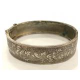 Vintage silver ornate cuff