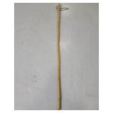Bamboo walking stick with compass top