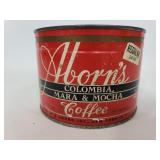 Antique Aborns coffee tin