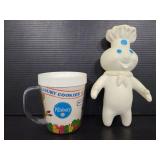 1971 Pillsbury Doughboy rubber doll & cup