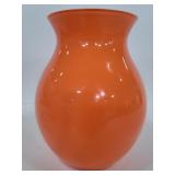 Crate & barrel cased glass orange vase