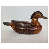 Handcrafted lacquered wood duck trinket box