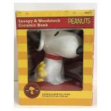 New Peanuts Snoopy & Woodstock ceramic bank