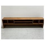 Vintage handcrafted wood desktop organizer shelf