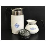 Two Vintage blue cornflower corning ware pieces