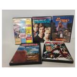 Five assorted movies on DVD