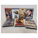 Seven action movie DVDs