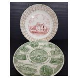 Two souvenir china plates