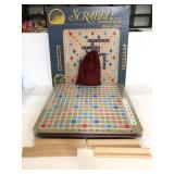 1977 Scrabble Deluxe Edition game on spinner board
