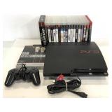 PlayStation 3 game system with 20 games, etc.