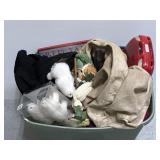 Tote of abandoned auction items