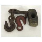 Metal hammer head and tow hooks combo