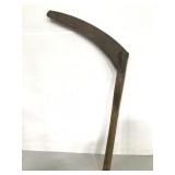 Vintage wooden handle hand scythe