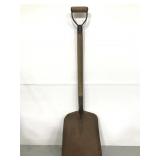 Metal wooden handled yard work shovel