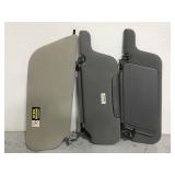 Three assorted vehicle sun visors