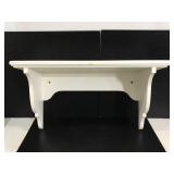 White wood pottery barn wall shelf