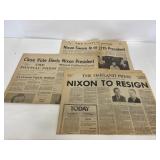 Collection of Nixon 1969-1974 newspapers