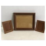 Lot of 3 wood picture frames