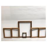Lot of six wooden frames
