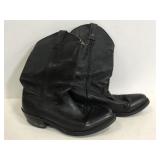 Pair of black genuine leather Sage cowboy boots