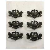 Lot of 6 vintage metal drawer pulls
