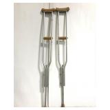 Pair of vintage adjustable crutches