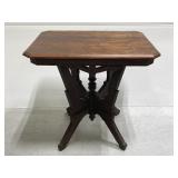 Antique Victorian carved wood parlor table