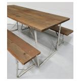 Three piece folding picnic table