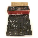Antique wooden USA Dominoes set