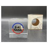 Euro Tunnel Chalk Marl resin paperweight