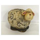 Resin sheep coin bank