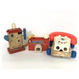 Three vintage Fisher Price toddler/children
