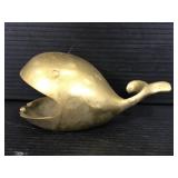 Brass whale ashtray
