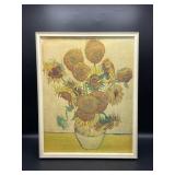 Vincent Van Gogh Sunflowers print on thin canvas