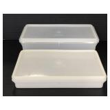 Two vintage Tupperware rectangular containers