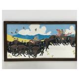 Signed 1985 Paul Goble Buffalo art print
