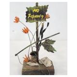 A Good Art Creation No Fishing sign art small