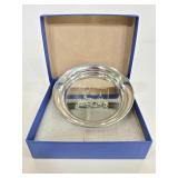 Salsbury Pewter dish with box, small