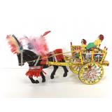 Vintage Sicilian horse and cart Italian folk art