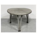 Vintage textured aluminum patio side table