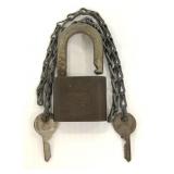 Vintage Huro metal lock with 2 keys
