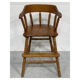 Vintage wooden high chair stool