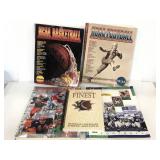 Four vintage Football & 1 Basketball records books
