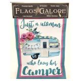 New Flags Galore "Woman Who Loves Her Camper"