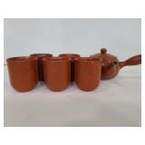 Terracotta like tea set