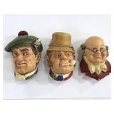Lot of three vintage Bossons hanging wall plaques