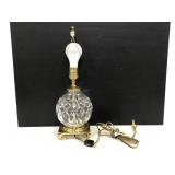 Leviton brass/glass table lamp